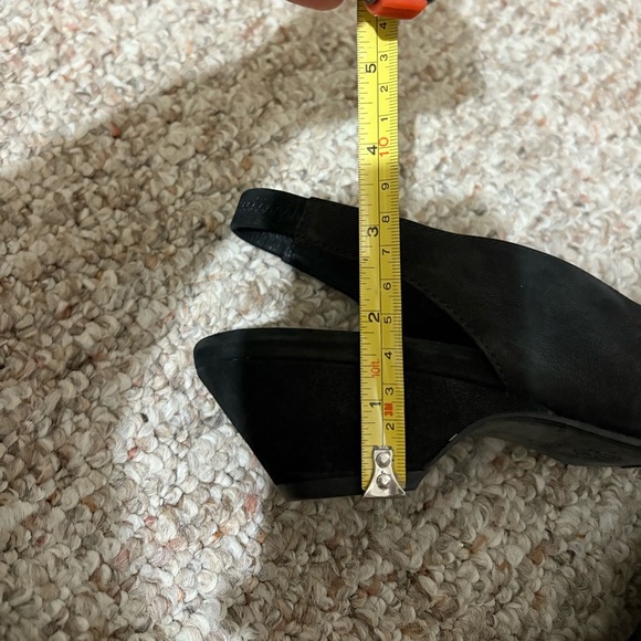 Eileen Fisher Suede Blue Slingback Block Heel Almond Toe Pumps Heels Shoes 7 - Picture 8 of 8